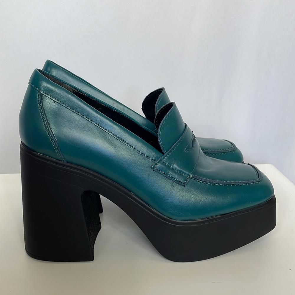 Free People Zoe Platform Loafer Deep Jade Size 8.5 - Picture 6 of 11